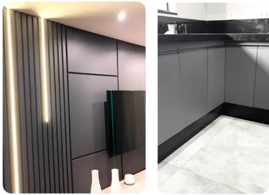 Imagem de ambientes com móveis planejados